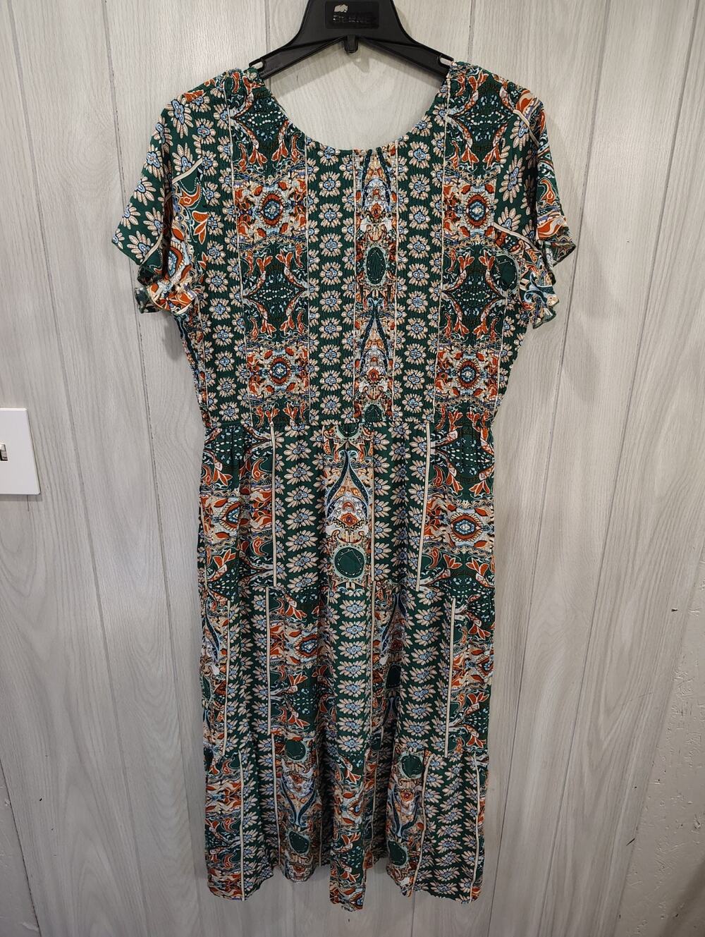 Women's Prairie Boho Peasant Cottage Dress Size XL Hippie Retro Wedding